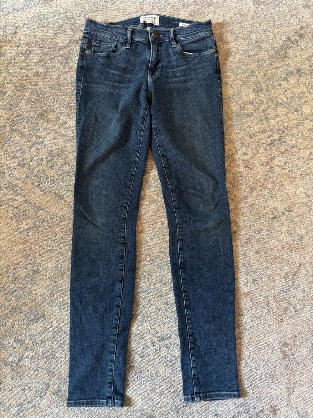 Frame Le Skinny de Jeanne Jeans in Dark Indigo 27